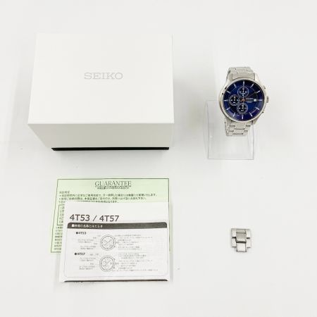  SEKO クロノグラフ クォーツ 腕時計 SKS537  シルバー 