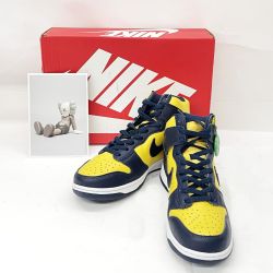 〇〇 NIKE ナイキ メンズ スニーカー DUNK HI SP サイズ29cm CZ8149 "MICHIGAN" VARSITY MAIZE/MIDNIGHT NAVY Sランク