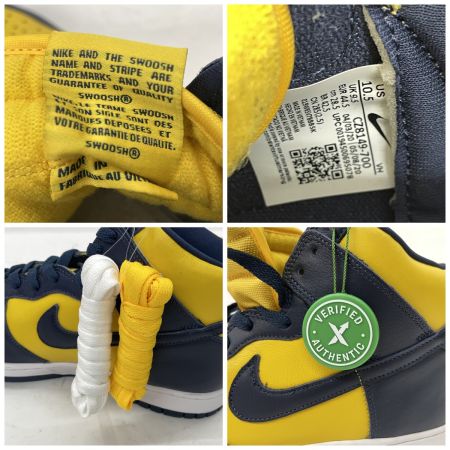  NIKE ナイキ メンズ スニーカー DUNK HI SP サイズ29cm CZ8149 "MICHIGAN" VARSITY MAIZE/MIDNIGHT NAVY