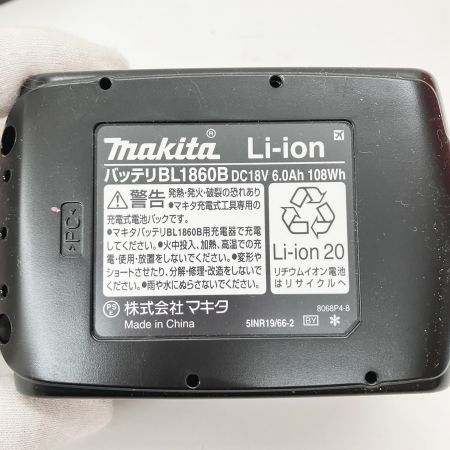  MAKITA マキタ 純正 18v 6.0Ah リチウムイオンバッテリ 5個セット 箱なし BL1860B ブラック 未使用品
