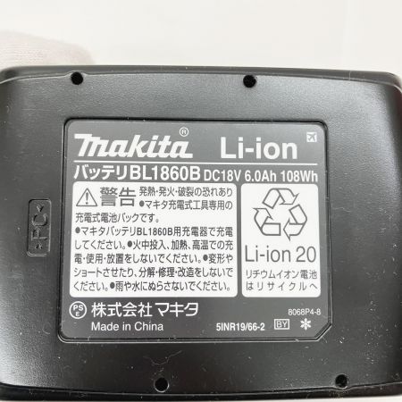  MAKITA マキタ 純正 18v 6.0Ah リチウムイオンバッテリ 5個セット 箱なし BL1860B ブラック 未使用品