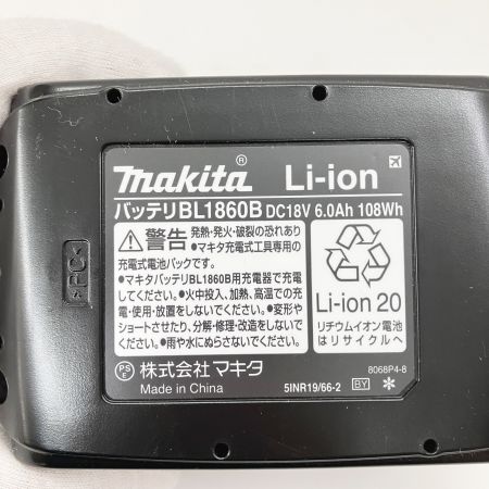  MAKITA マキタ 純正 18v 6.0Ah リチウムイオンバッテリ 5個セット 箱なし BL1860B ブラック 未使用品