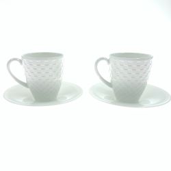 〇〇 Wedgwood ウェッジウッド NIGHT＆DAY カップ ソーサー 2個 セット ホワイト Aランク