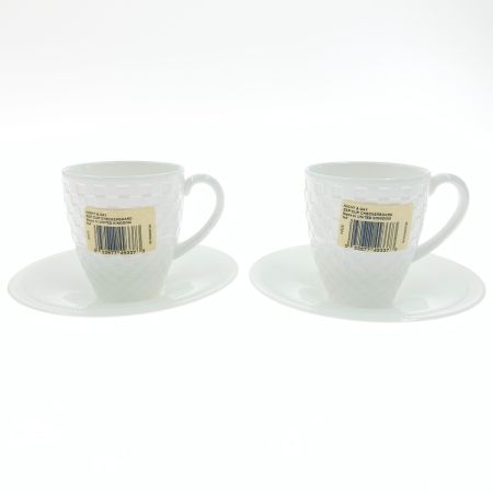  Wedgwood ウェッジウッド NIGHT＆DAY カップ ソーサー 2個 セット ホワイト