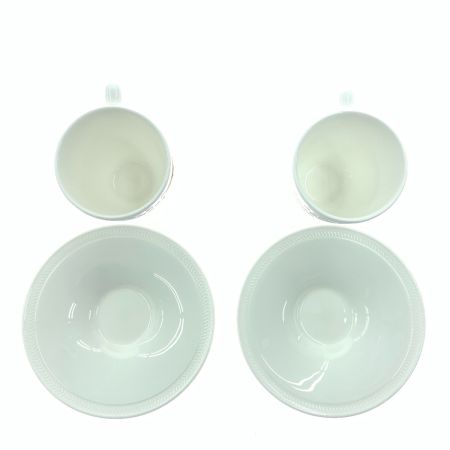  Wedgwood ウェッジウッド NIGHT＆DAY カップ ソーサー 2個 セット ホワイト