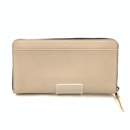  Kate Spade ケイトスペード ラウンドファスナー 長財布  ブラック x ベージュ