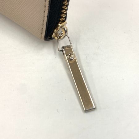  Kate Spade ケイトスペード ラウンドファスナー 長財布  ブラック x ベージュ