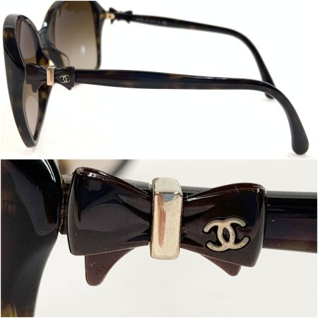  CHANEL シャネル ココマーク リボン アイウェア サングラス C.714 58□16 135 3N 5205-A ブラウン