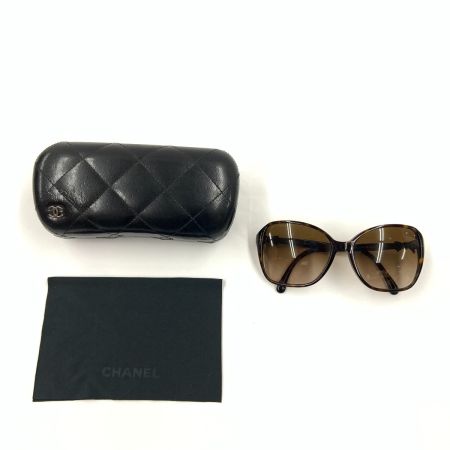  CHANEL シャネル ココマーク リボン アイウェア サングラス C.714 58□16 135 3N 5205-A ブラウン
