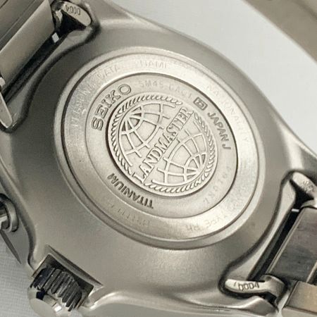  SEIKO セイコー ランドマスター トランスポーラー 大場満郎モデル キネティック 腕時計 5M45-6A01 シルバー x ブルー