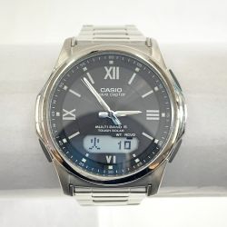 〇〇 CASIO カシオ  ウェーブセプター ソーラー電波時計 MVA-M630 シルバー Bランク