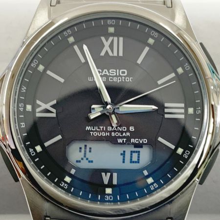  CASIO カシオ  ウェーブセプター ソーラー電波時計 MVA-M630 シルバー