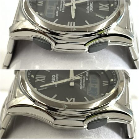  CASIO カシオ  ウェーブセプター ソーラー電波時計 MVA-M630 シルバー