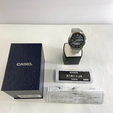  CASIO カシオ  ウェーブセプター ソーラー電波時計 MVA-M630 シルバー
