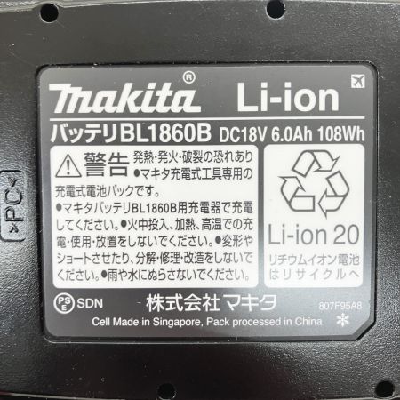  MAKITA マキタ 純正 18v 6.0Ah リチウムイオンバッテリ 5個セット 箱無 BL1860B ブラック 未使用品