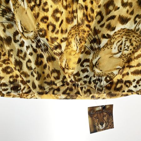  ITALIYA イタリヤ 伊太利屋 レディース  カットソー ヒョウ柄 サイズ11 ゴールド