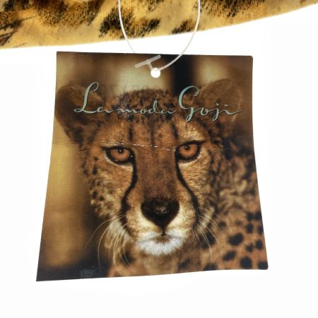  ITALIYA イタリヤ 伊太利屋 レディース  カットソー ヒョウ柄 サイズ11 ゴールド