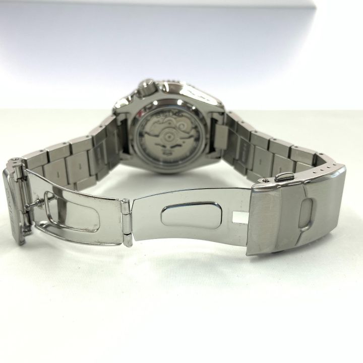 SEIKO セイコー 5スポーツ 自動巻き 腕時計 4R36-07G0 ブルー x レッド