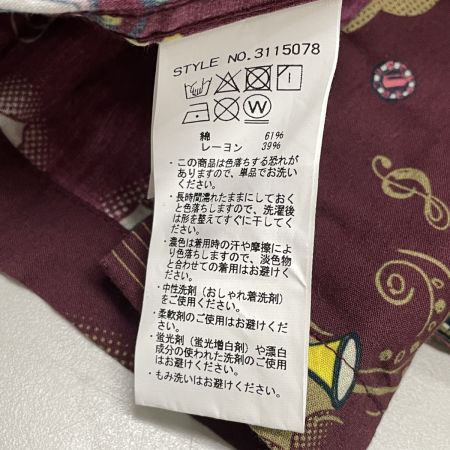  Schott ショット メンズ アロハシャツ カジノ柄 トランプ柄 サイズL パープル