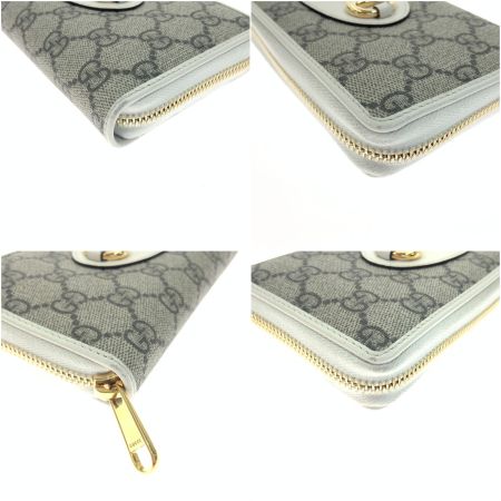  GUCCI グッチ ホースビット 1955 ジップアラウンドウォレット ファスナー 長財布 621889 アイボリー