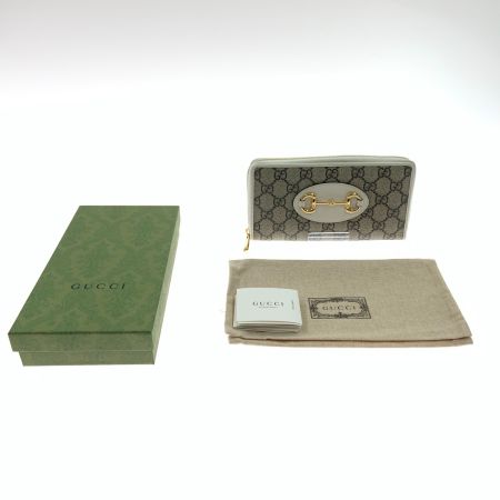  GUCCI グッチ ホースビット 1955 ジップアラウンドウォレット ファスナー 長財布 621889 アイボリー