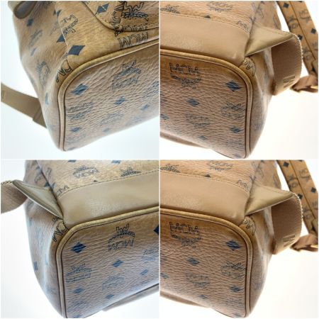  MCM エムシーエム ロゴグラム スタッズ バックパック デイパック リュックサック MWK1SVE01CO001 ブラウン