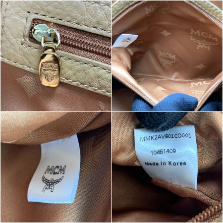  MCM エムシーエム ロゴグラム スタッズ バックパック デイパック リュックサック MWK1SVE01CO001 ブラウン