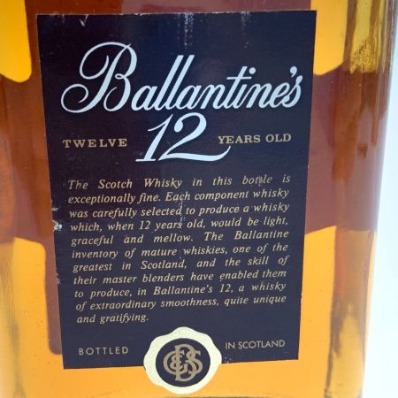  Ballantine's バランタイン 12 YEARS OLD 750ml 43% スコッチ ウィスキー 未開栓