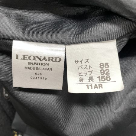  LEONARD レオナール レディース  ジャケット 宝石柄 サイズ11AR ブラック