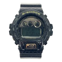 〇〇 CASIO カシオ SHOCK  ジーショック メンズ  クォーツ 腕時計 DW-6900CR ブラック x ゴールド Bランク