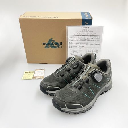  mont･bell モンベル レディース ランニングシューズ トレールフライヤー リールアジャスト サイズ24.5cm 1129500 ブラック