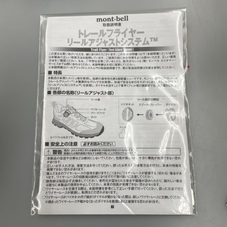  mont･bell モンベル レディース ランニングシューズ トレールフライヤー リールアジャスト サイズ24.5cm 1129500 ブラック