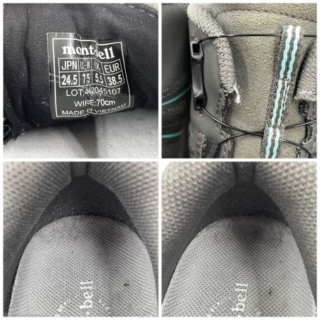  mont･bell モンベル レディース ランニングシューズ トレールフライヤー リールアジャスト サイズ24.5cm 1129500 ブラック