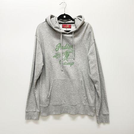  Indian インディアン メンズ Camp プリント プルオーバーパーカー SIZE L グレー