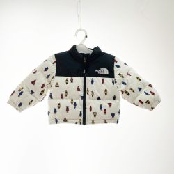 〇〇 THE NORTH FACE ザノースフェイス キッズ Baby Nuptse Jacket ヌプシジャケット（ベア総柄）レア サイズ6-12M NDB51935R 白×黒 Bランク
