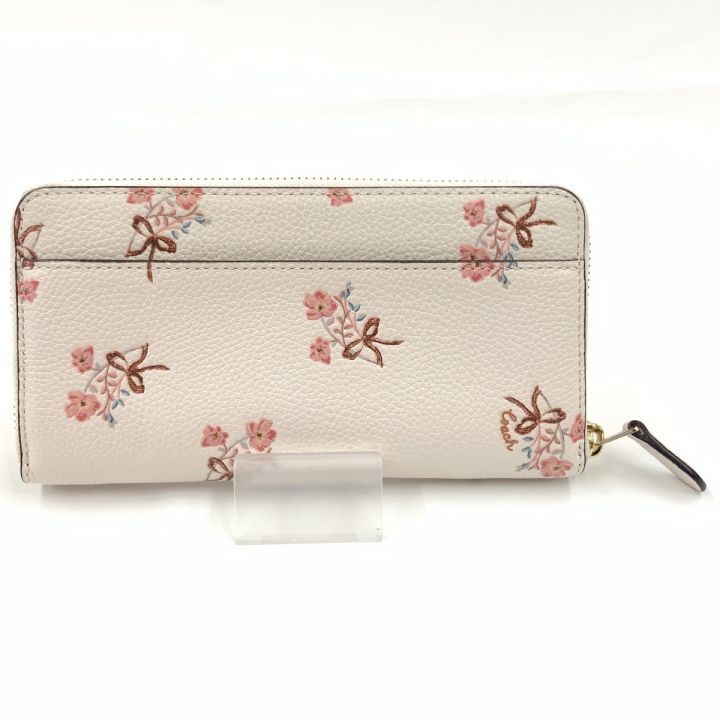 COACH コーチ フラワーモチーフ ラウンドファスナー 長財布 68419