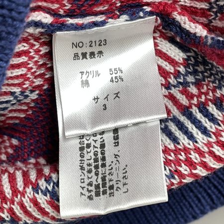  KISS ON THE GREEN ゴルフウエア レディース ニットベスト サイズ3 2123 レッド×ネイビー