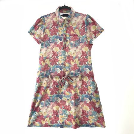  KISS ON THE GREEN キスオンザグリーン ゴルフウエア レディース 半袖 ワンピース 花柄 サイズ3 5045 ピンク