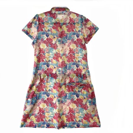  KISS ON THE GREEN キスオンザグリーン ゴルフウエア レディース 半袖 ワンピース 花柄 サイズ3 5045 ピンク