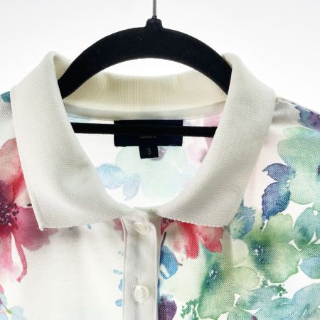  KISS ON THE GREEN ゴルフウエア レディース 半袖 ワンピース 花柄 サイズ3 60177-3-0 ホワイト