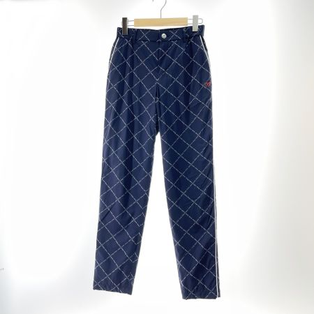  Master Bunny Edition マスターバニーエディション ゴルフウエア レディース 裏地付き ストレッチパンツ 総柄 サイズ0 759-0131108 ネイビー