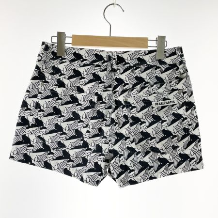  PEARLY GATES パーリーゲイツ ゴルフウエア レディース ショートパンツ くじら柄 サイズ0 055-1132510 ホワイト×ブラック