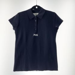 〇〇 PEARLY GATES パーリーゲイツ ゴルフウエア レディース 半袖ポロシャツ サイズ0 269-3160302 ネイビー Aランク