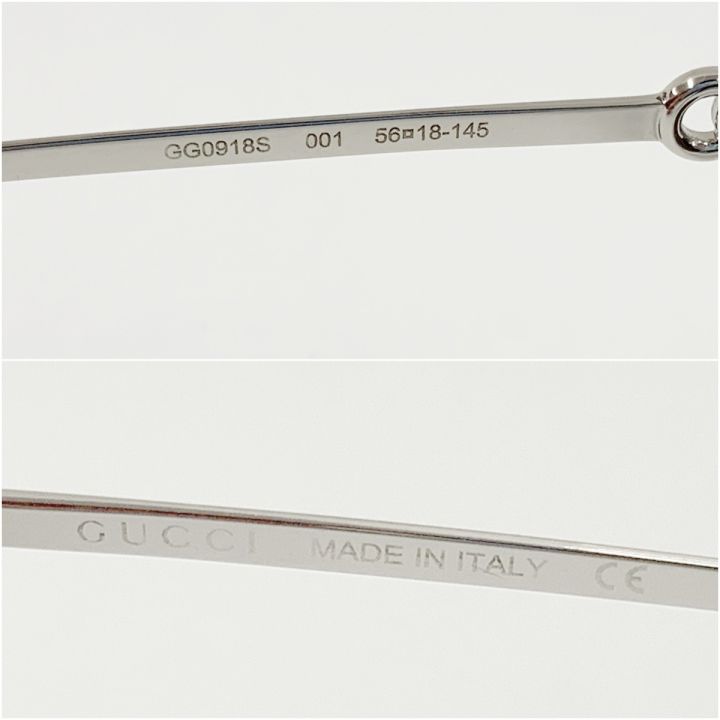 グッチ ホースビット ウェリントン サングラス GG0918S ブラウン プラスチック レディース GUCCI GUCCI グッチ ホースビット ウェリントン サングラス 56□18-145