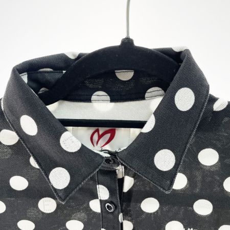  Master Bunny Edition マスターバニーエディション ゴルフウエア レディース ドット 半袖ポロシャツ サイズ0 759-1160508 ブラック