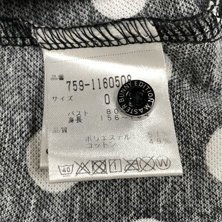  Master Bunny Edition マスターバニーエディション ゴルフウエア レディース ドット 半袖ポロシャツ サイズ0 759-1160508 ブラック