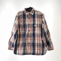 〇〇 WEST RIDE ウエストライド メンズ ネルシャツ サイズ42 チェック レッド×ブルー Bランク