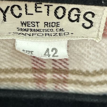  WEST RIDE ウエストライド メンズ ネルシャツ サイズ42 チェック レッド×ブルー