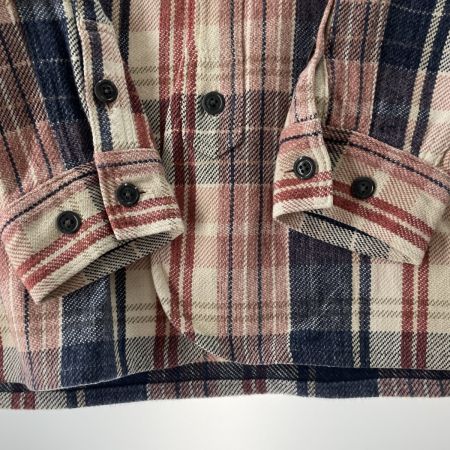  WEST RIDE ウエストライド メンズ ネルシャツ サイズ42 チェック レッド×ブルー