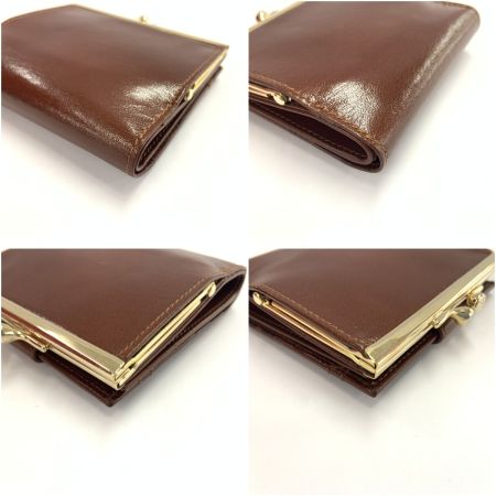  BALLY バリー  がま口 二つ折り財布 ブラウン